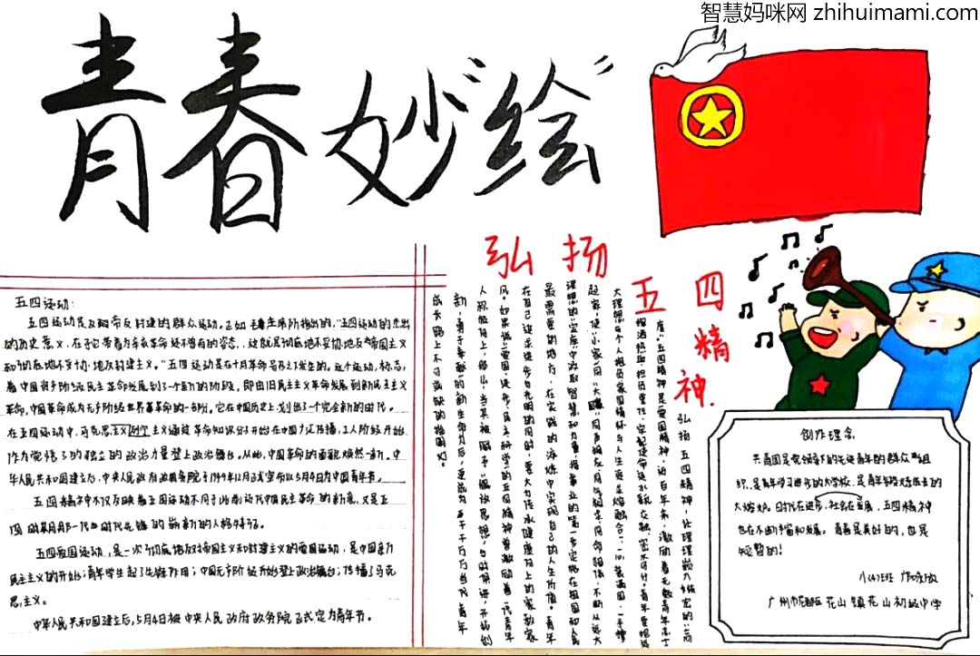 “百年团史·青春妙绘”建团100周年手抄报（9张）-图2