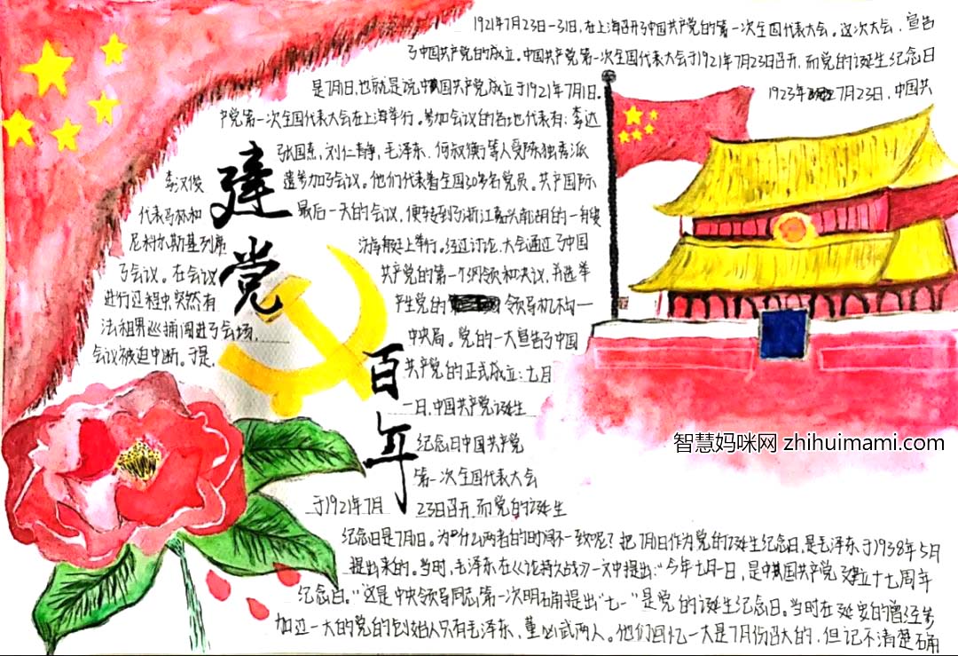 “百年团史·青春妙绘”建团100周年手抄报（9张）-图4