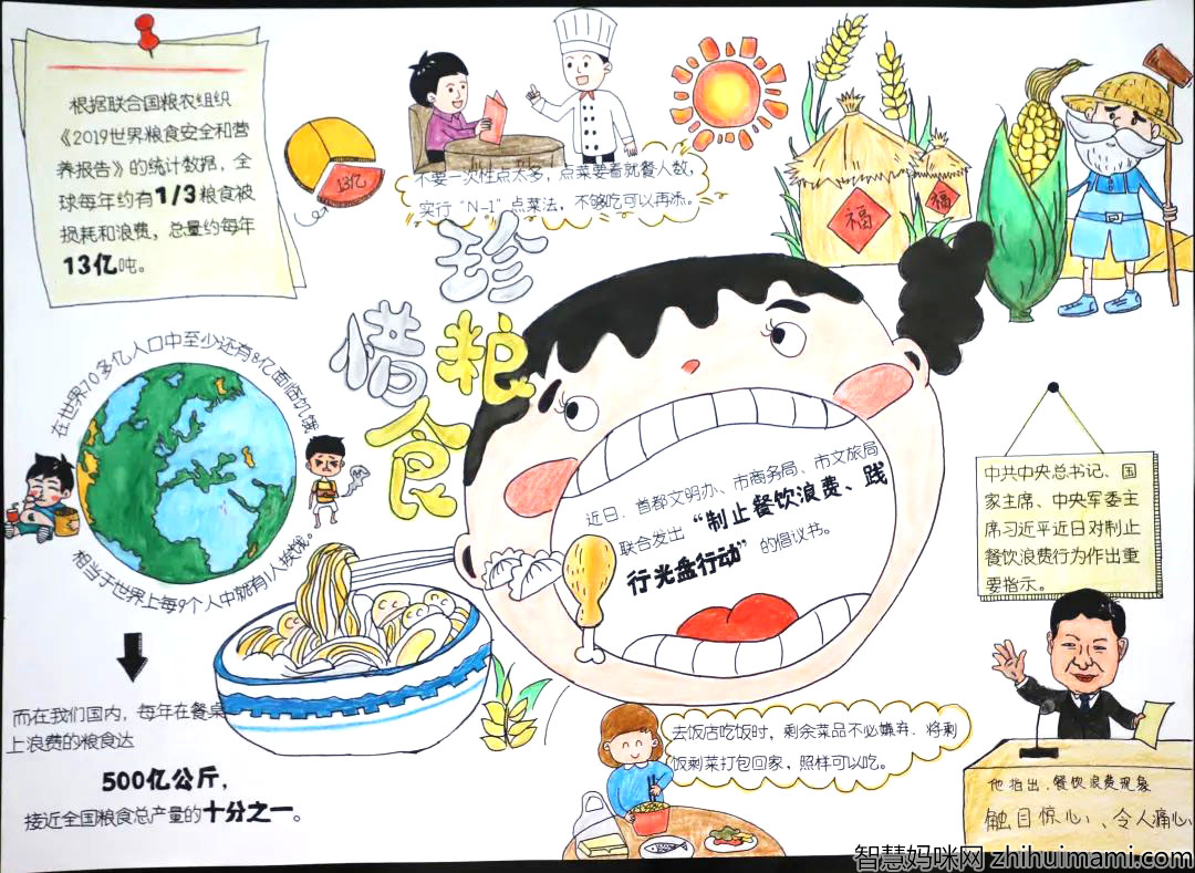 光盘行动手抄报最漂亮的-图1