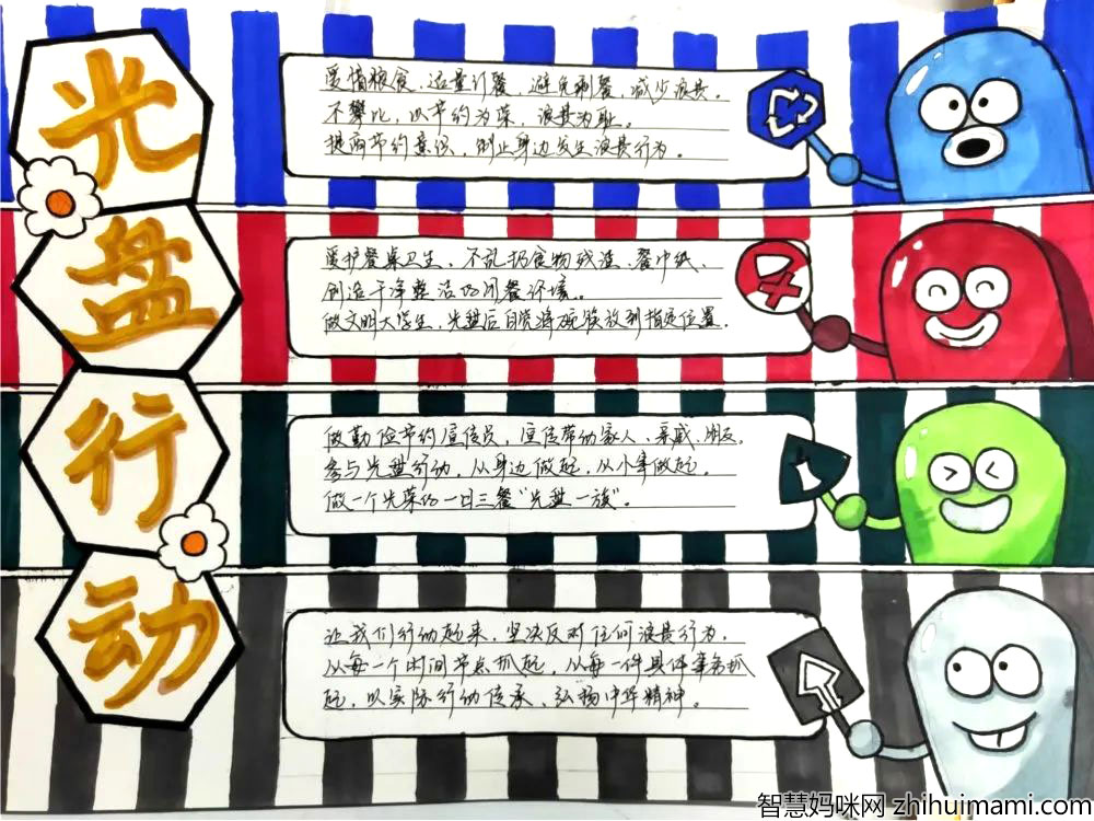 光盘行动手抄报一等奖-图3
