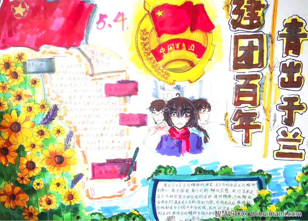 喜迎二十大 争做好队员——“建团百年 青出于兰”手抄报大赛优秀作品-图4