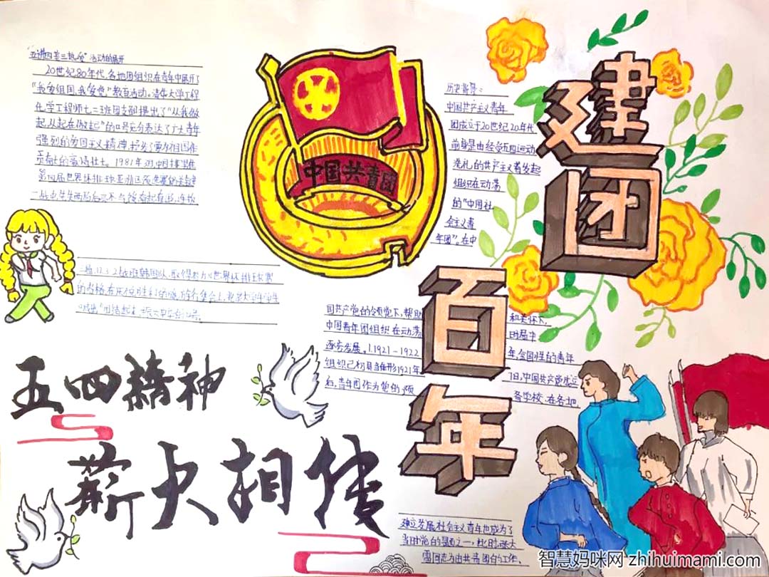 喜迎二十大 争做好队员——“建团百年 青出于兰”手抄报大赛优秀作品-图9