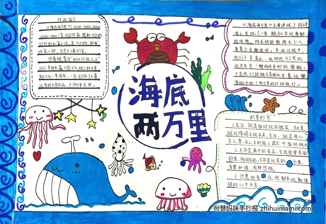好书推荐手抄报-海底两万里-图5