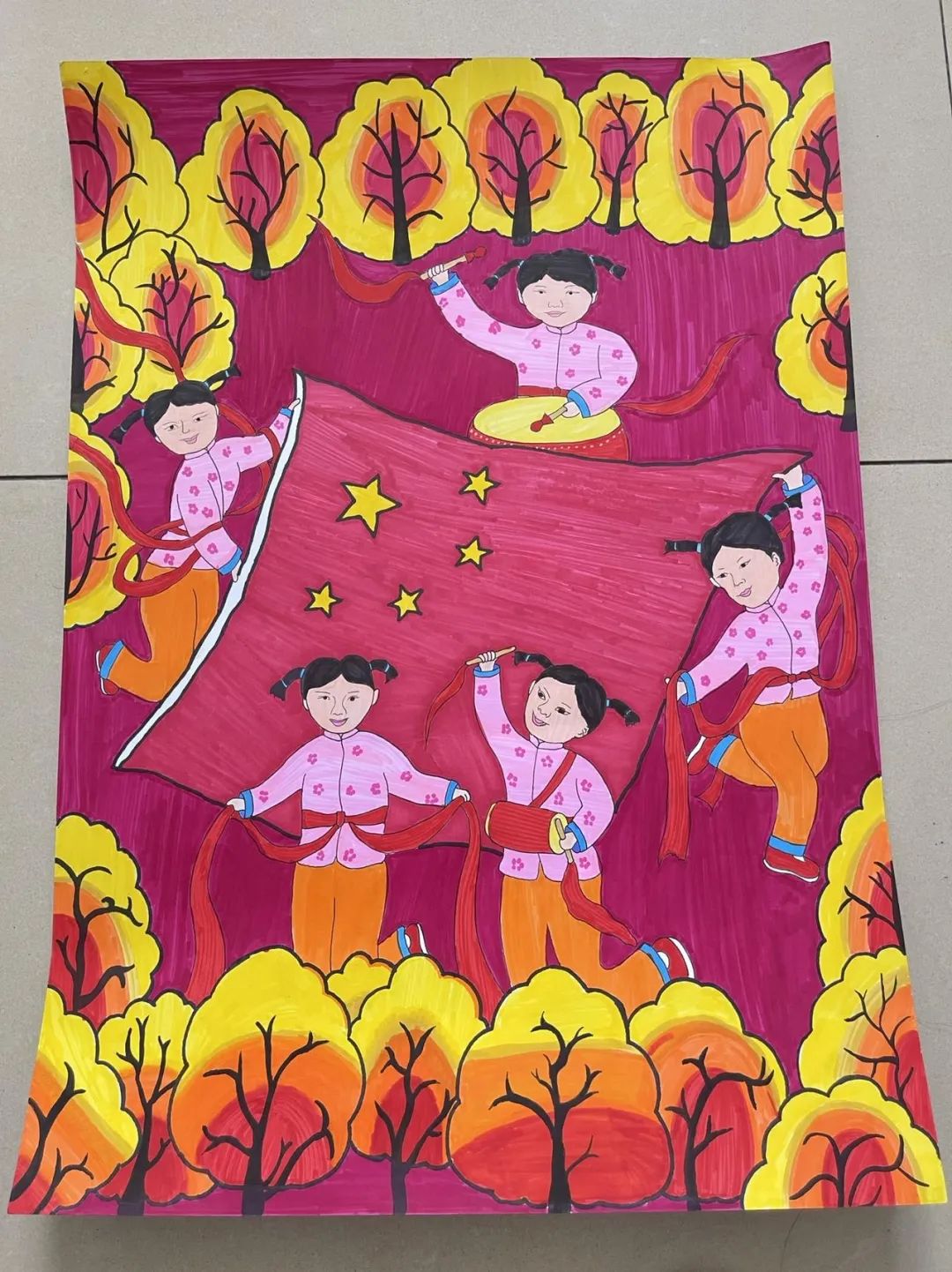 步骤8：《喜迎二十大，永远跟党走》