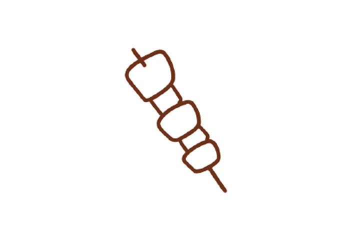 怎么画肉串简单-图3