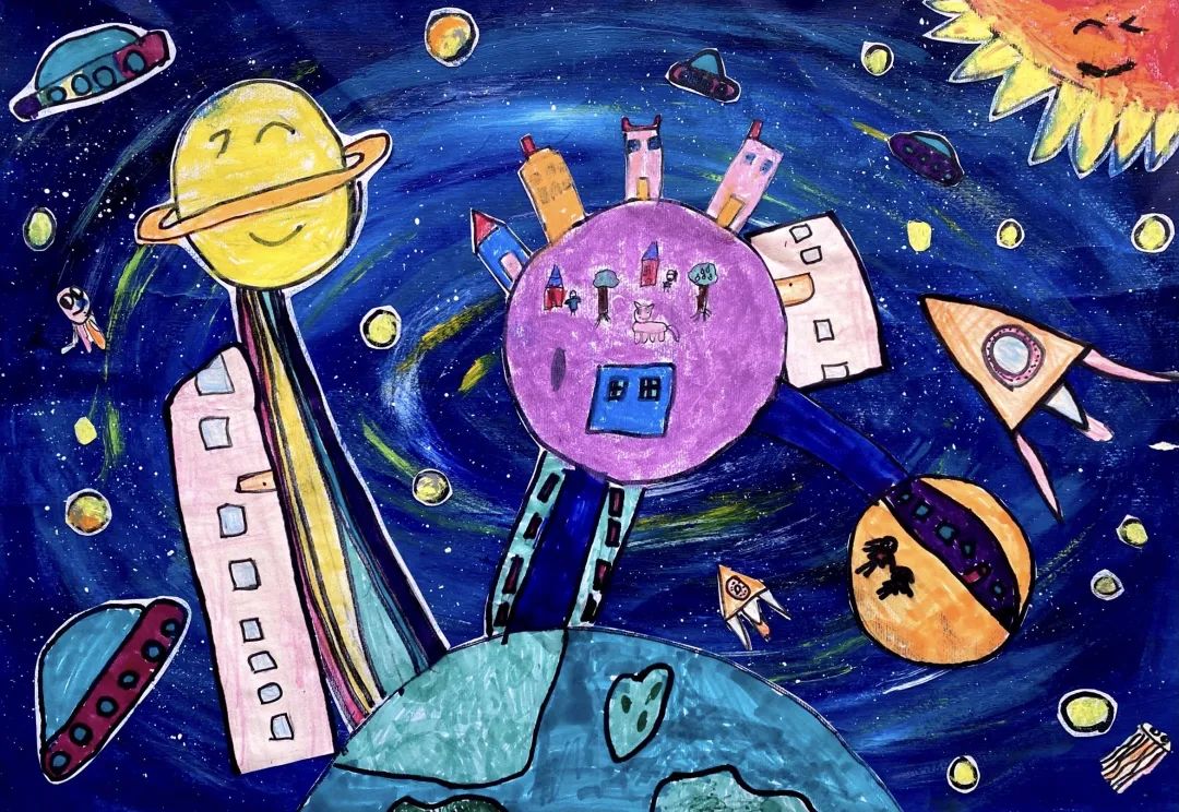 落实“双减” 与美同行低年级科学幻想画优秀作品-图5