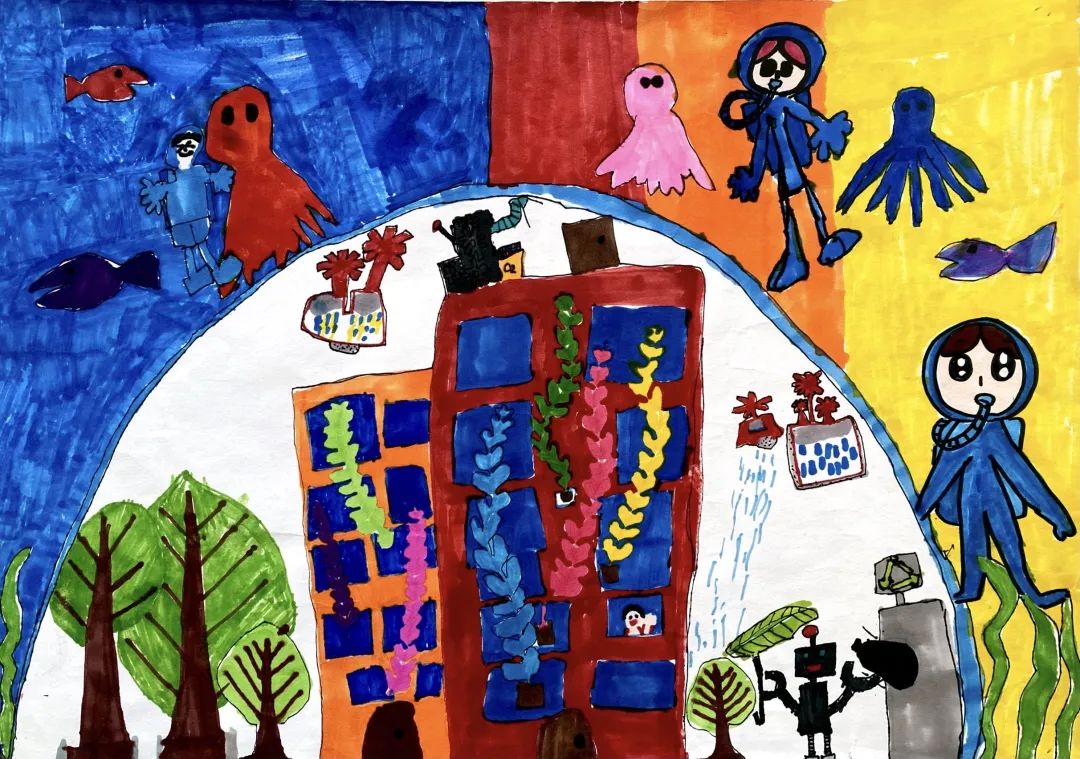 落实“双减” 与美同行低年级科学幻想画优秀作品-图6