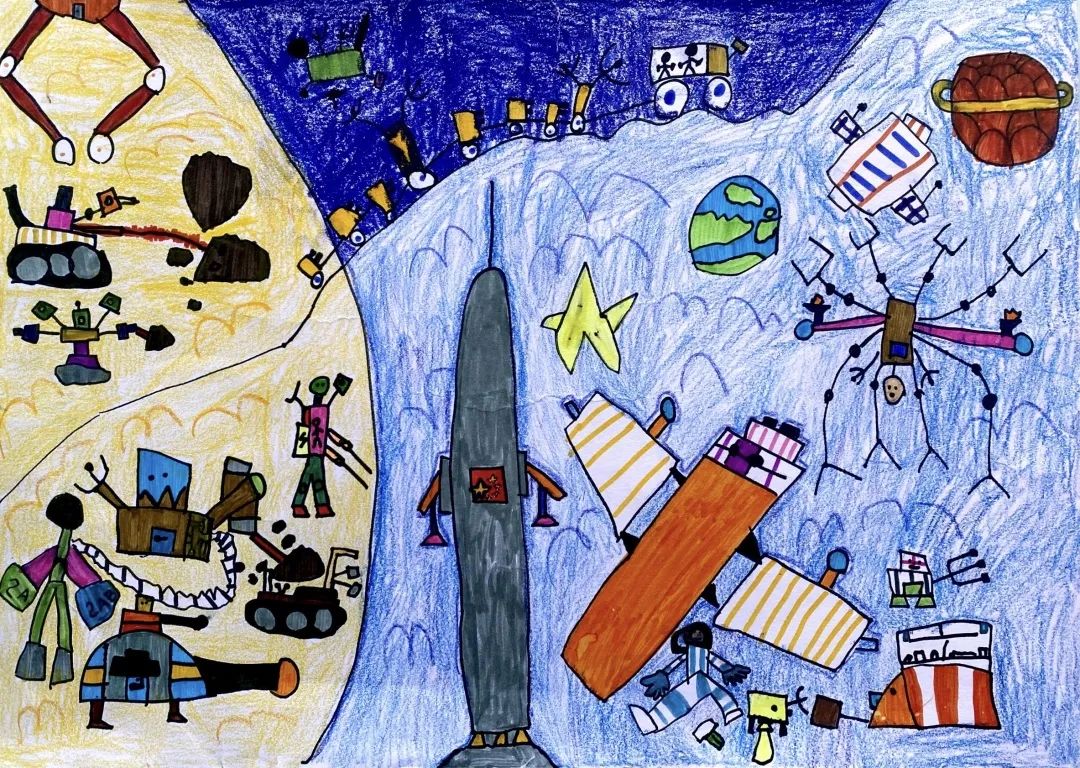 落实“双减” 与美同行低年级科学幻想画优秀作品-图9