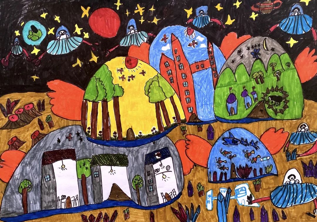 落实“双减” 与美同行低年级科学幻想画优秀作品-图14