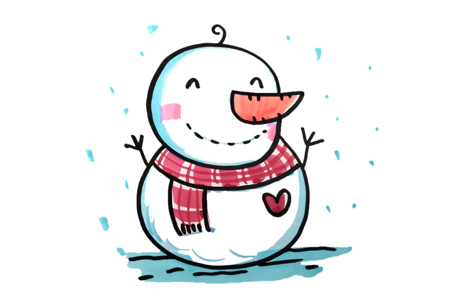 雪人怎么画