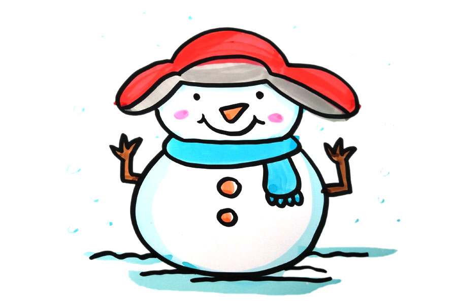 六张可爱的雪人简笔画图片-图5