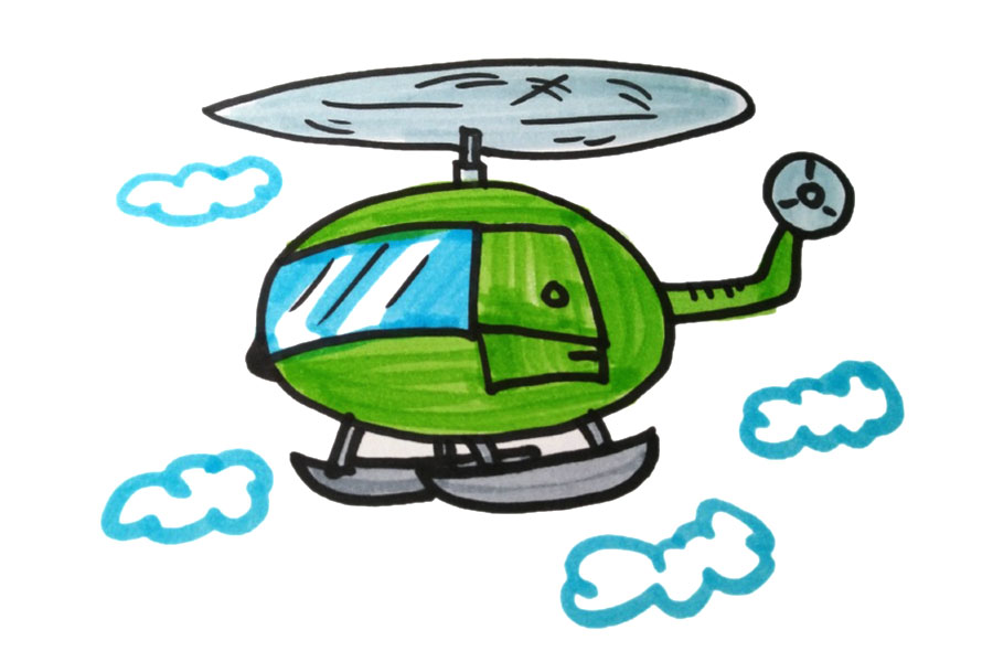 四架飞机简笔画图片-图3