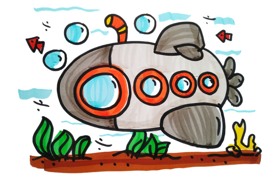 简单漂亮的海陆空交通工具简笔画图片大全-图2