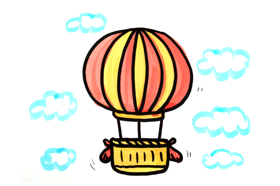 简单漂亮的海陆空交通工具简笔画图片大全-图5