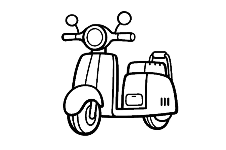 步骤6：画出坐垫和扶手及车身装饰。