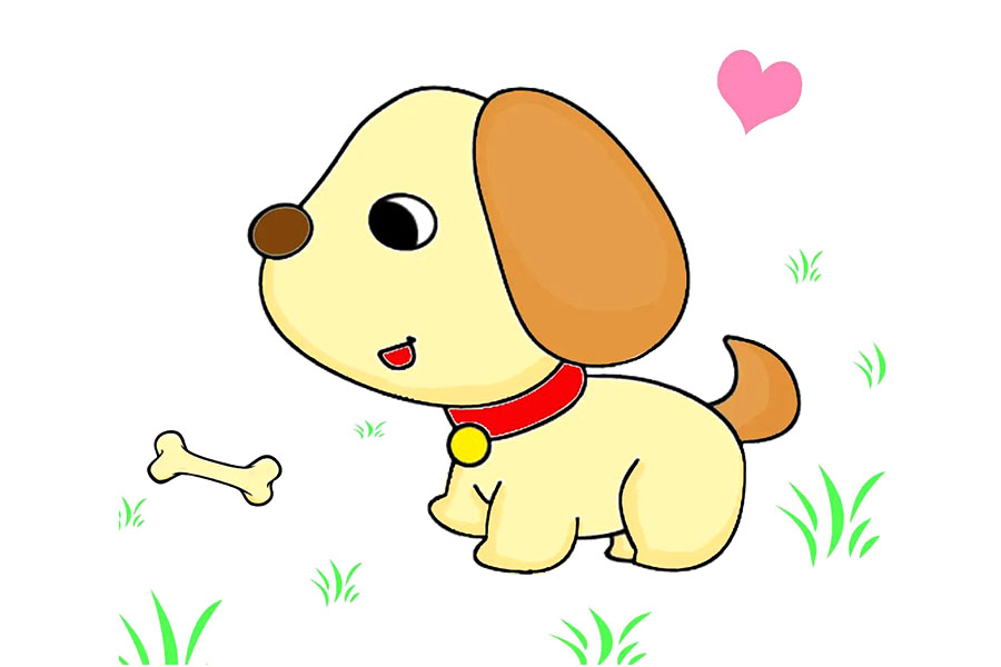 可爱的小狗狗简笔画画法步骤