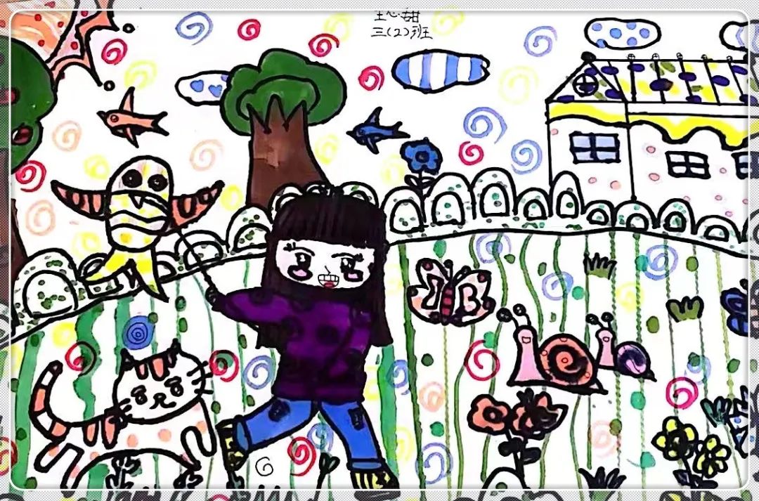 风筝节主题儿童画（5张）-图1