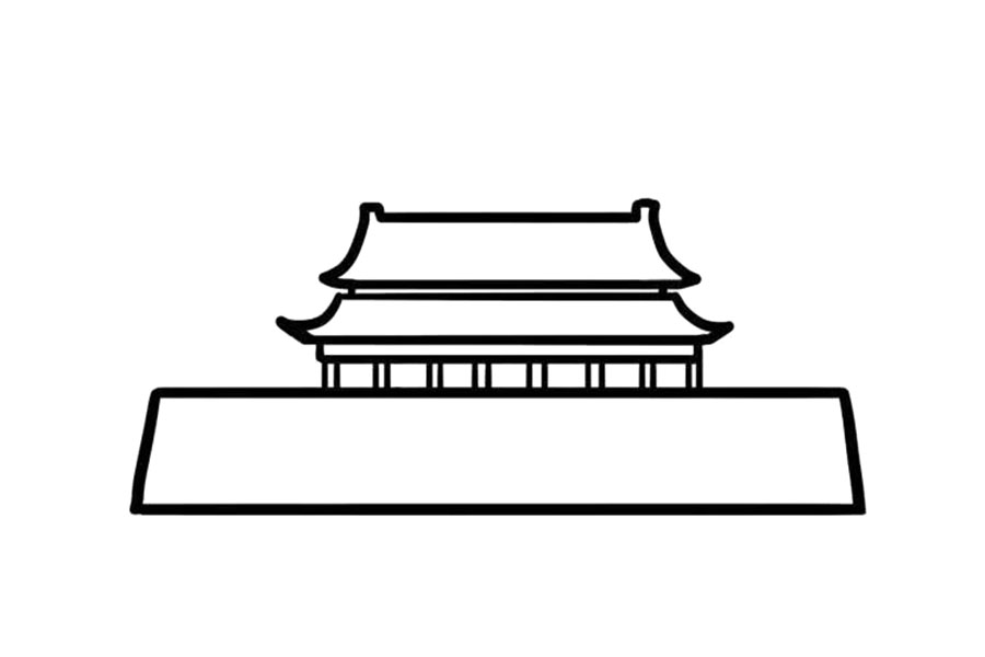 步骤4：画出柱子。