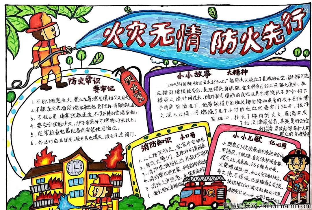 怎么画简单的消防安全手抄报-图2