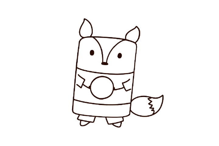 用方块画的可爱小狐狸-图5