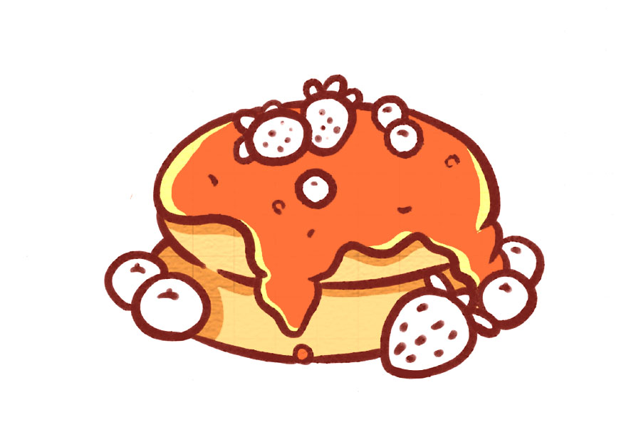 步骤7：面包圈要浅哦，可以用黄灰色。