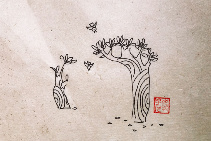 秋天的大树简笔画图片-图6