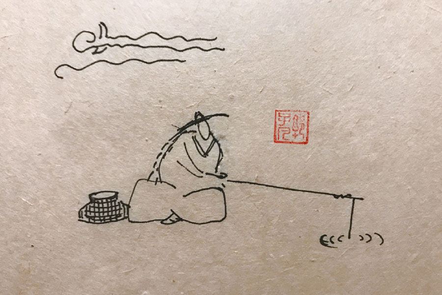 垂钓人物简笔画图片-图5