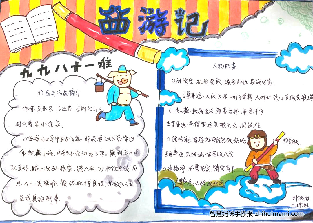 9张关于西游记读后感的手抄报-图1