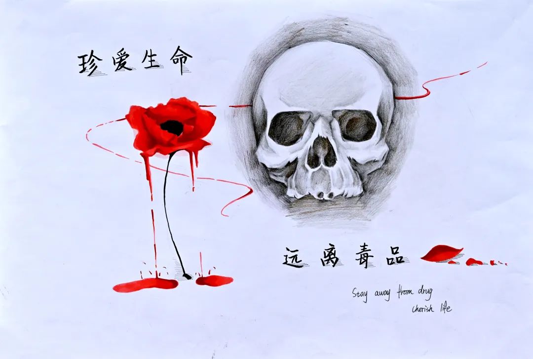 5张创意禁毒主题绘画作品-图4