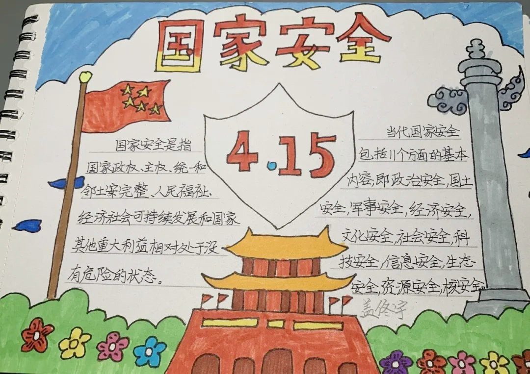 2022年最新国家安全教育日手抄报图片-图1