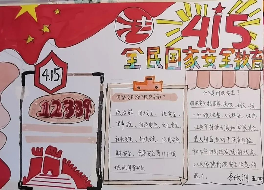 2022年最新国家安全教育日手抄报图片-图3