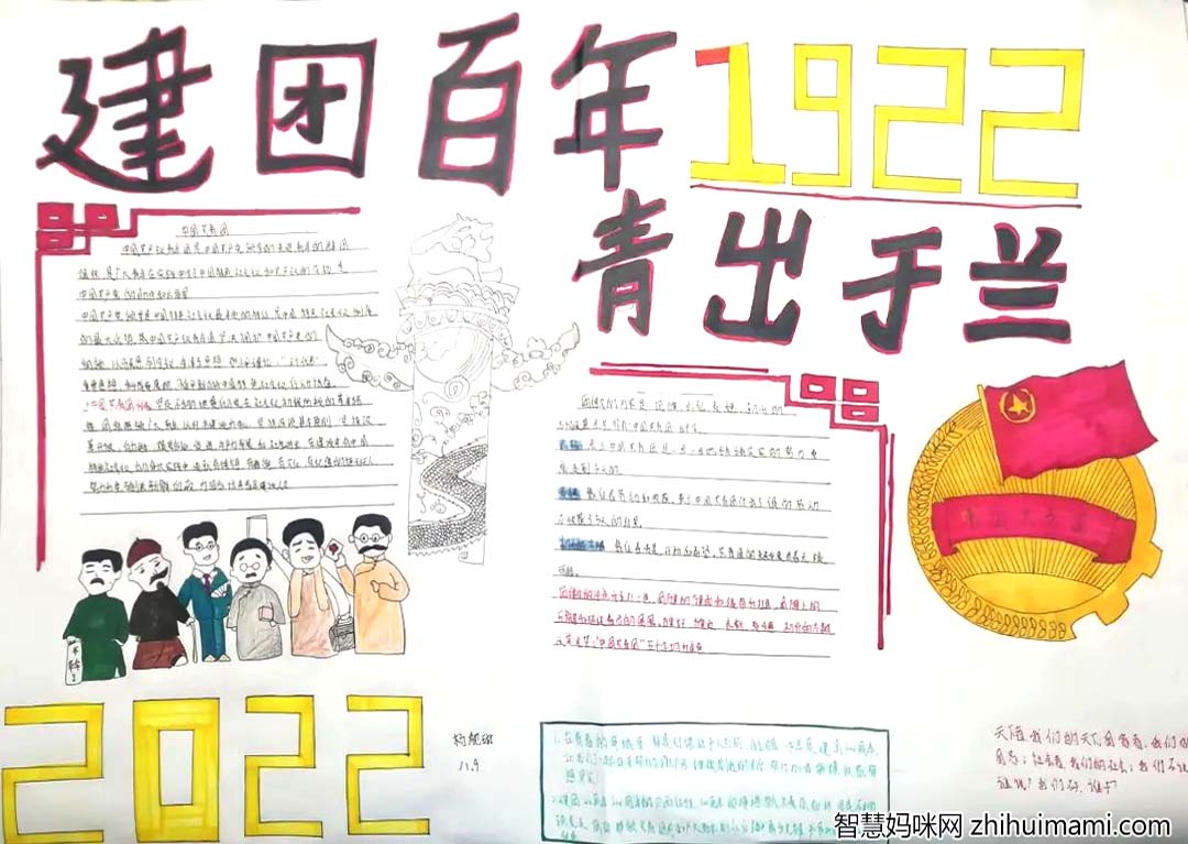 百年团史 青春妙绘 | 2022年庆祝建团百年手抄报展示-图5