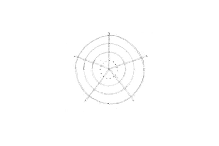 桔梗花花朵简笔画画法步骤-图1