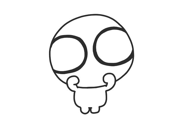 卖萌的蜘蛛侠简笔画画法步骤-图4