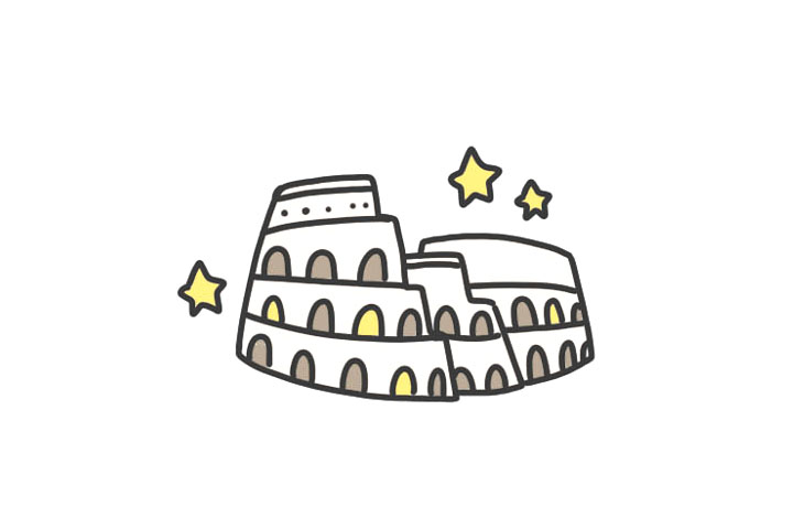 罗马斗兽场怎么画