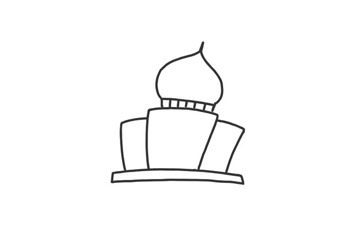 世界著名建筑泰姬陵怎么画简单-图3