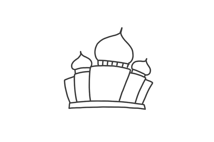 世界著名建筑泰姬陵怎么画简单-图5