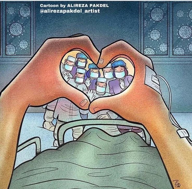 一组来自国外抗疫绘画图片欣赏-图28