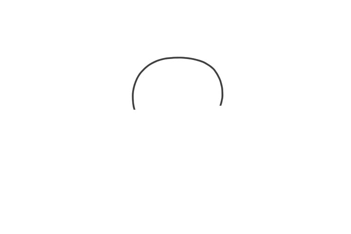 可爱秋田犬简笔画画法步骤-图1