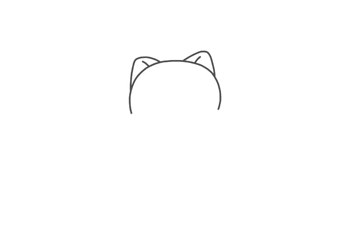 可爱秋田犬简笔画画法步骤-图2