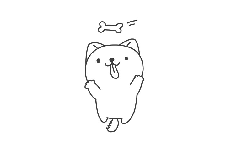 可爱秋田犬简笔画画法步骤-图6