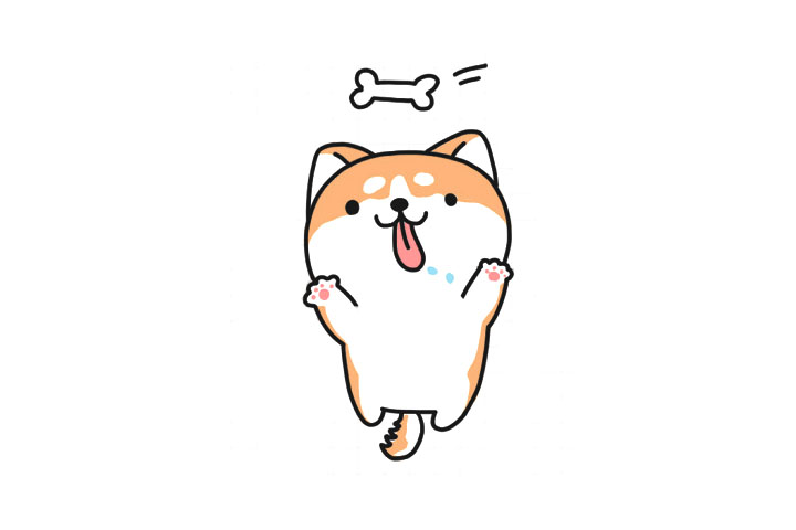 可爱秋田犬简笔画画法步骤