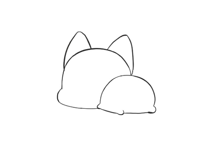 委屈的柯基小狗简笔画画法步骤-图5