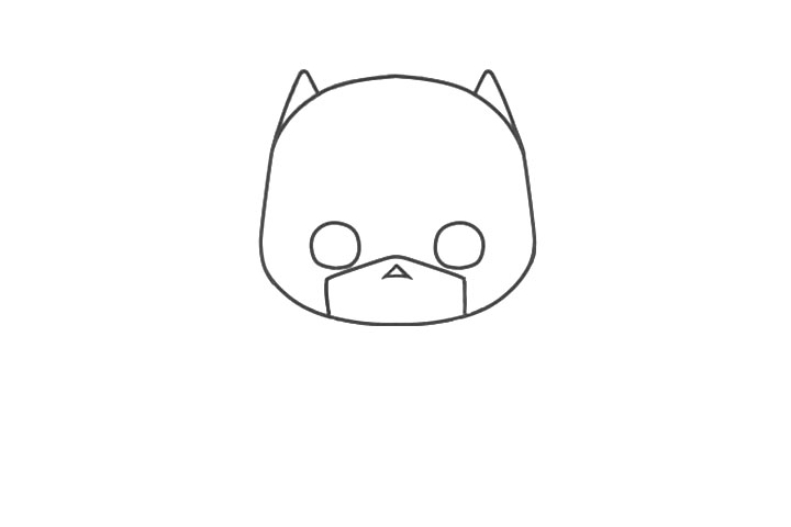 可爱蝙蝠侠简笔画画法步骤-图4