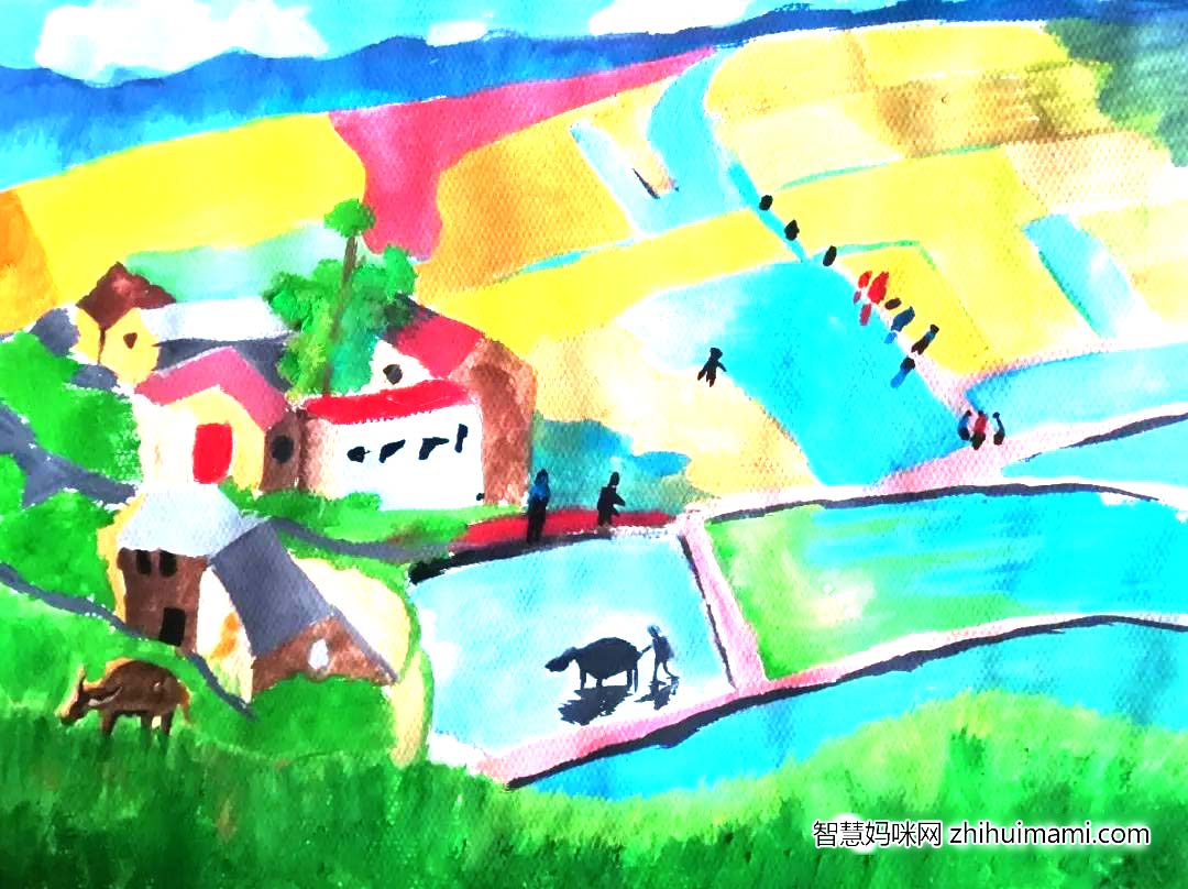 10张非常漂亮的小学生画春天作品