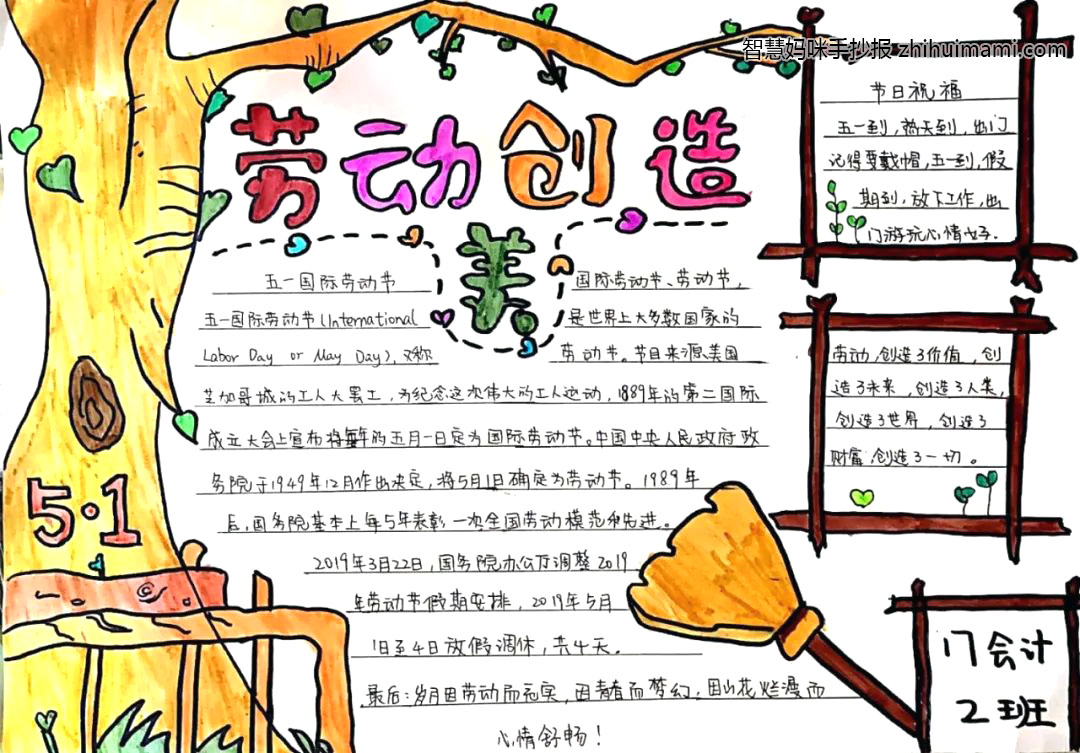 劳动创造美主题手抄报绘画（8张）-图4