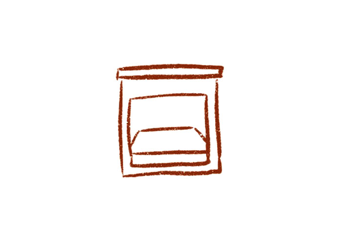 烤箱烤面包简笔画画法步骤-图2