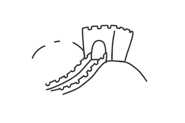 世界著名建筑长城的画法简单易学-图4