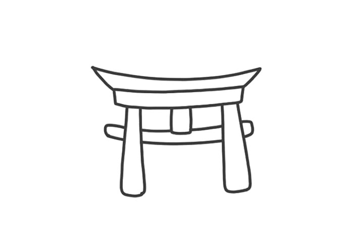 世界著名建筑鸟居怎么画-图5