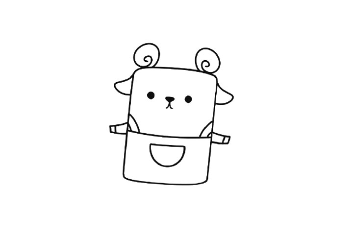 用方块画的可爱山羊简单好画-图4